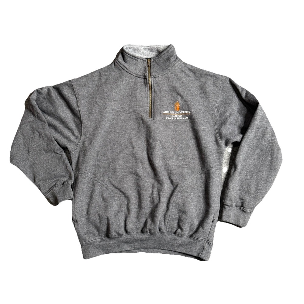 Pennant GrayQuarter ZipPull Over Sweat Shirt Auburn Harrison School Of PharmacyM